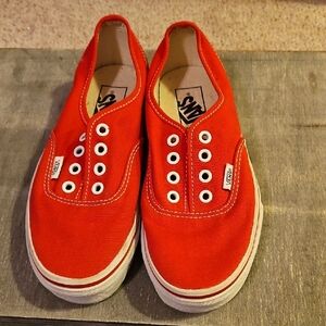 NWOT Vans Off The Wall Bright Red Canvas Sneakers